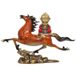 Tượng ngộ không cưỡi ngựa bằng đồng CD3075