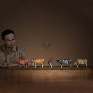 Tượng ngũ ngưu nạp tài CD3042