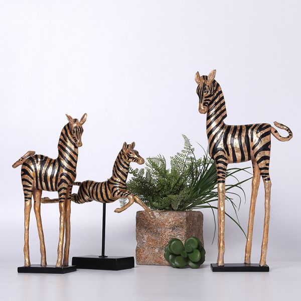 Tượng ngựa vằn decor CD3183