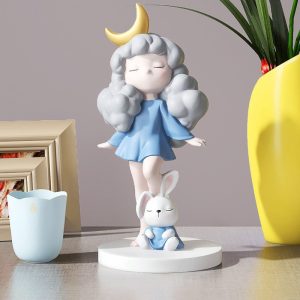 Tượng cô gái mặt trăng để bàn