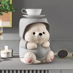 Tượng gấu béo bày kệ tủ