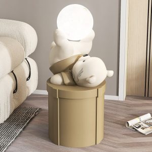 Tượng gấu xinh xắn tặng tân gia