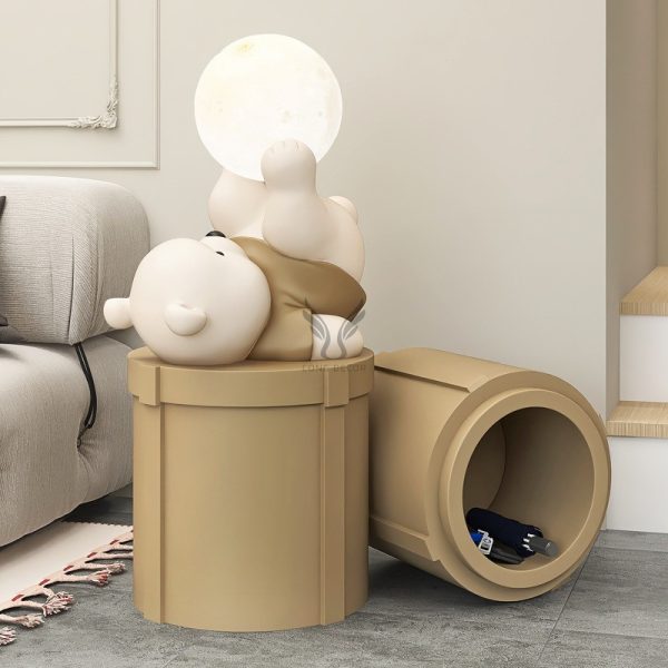 Tượng gấu xinh xắn tặng tân gia