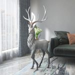 Tượng hươu sừng tấm để sàn