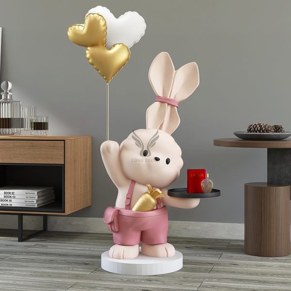 Tượng thỏ bồi bàn