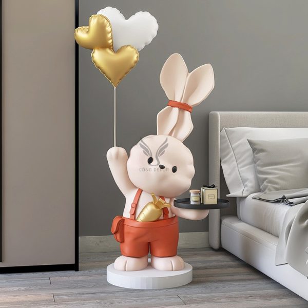 Tượng thỏ bồi bàn