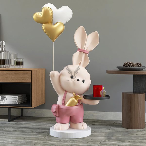 Tượng thỏ bồi bàn
