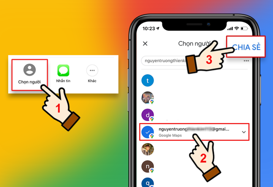 Cách share địa điểm bên trên Google Maps