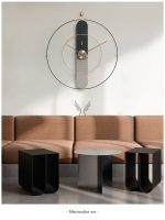 Đồng hồ treo tường phòng khách cá tính trang trí tường nền tối giản CD31232