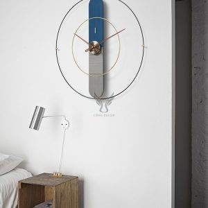 Đồng hồ treo tường phòng khách cá tính trang trí tường nền tối giản CD31232