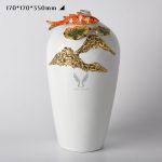 Bình gốm sứ màu men trang trí bàn làm việc CD31346