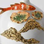 Bình gốm sứ màu men trang trí bàn làm việc CD31346