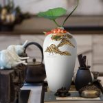 Bình gốm sứ màu men trang trí bàn làm việc CD31346