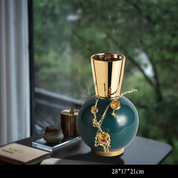 Bình hoa gốm sứ hoa văn họa tiết mềm mại sang trọng CD31445