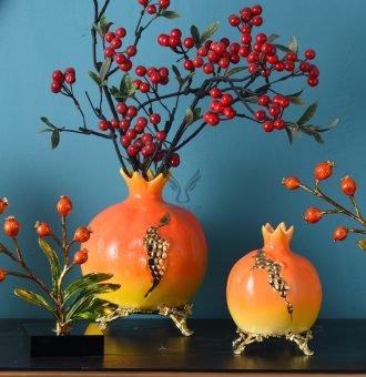 Bình hoa trang trí hình quả lựu nghệ thuật hiện đại CD31429