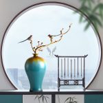 Lọ hoa trang trí cành đào sang trọng cao cấp CD31447